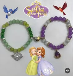 Disney Princess Bracelet, Ankle Bracelets Diy, Disney Bracelet, Bff Bracelets, Bff Necklaces