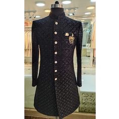 Buy Mens Indian Latest Design for Cream Indo Western Sherwani Groom Wedding Party Wear Engagement Function Occasion Ethnic Dress Online in India - Etsy Nawabi Sherwani, Sherwani Groom Wedding, Mens Evening Wear, Marriage Clothes, Groomsmen Outfit, Indo Western Sherwani, Outfit Indian, Groom Sherwani, Mens Indian Wear