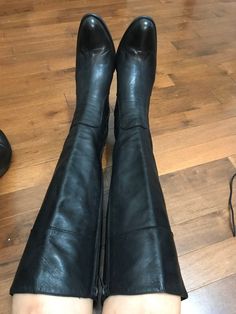 High women's boot - boot with interior heels - Black leather boot size 40 - made in Italy - leather interior exterior superb boot - 11 1/4 inch insoles and 3 1/2 inch heels Boots Selfie, Womens High Boots, Slouch Boots, Heel Boot, Black Heel Boots, Slouched Boots, Leather Boot, 2 Inch Heels, Heels Black