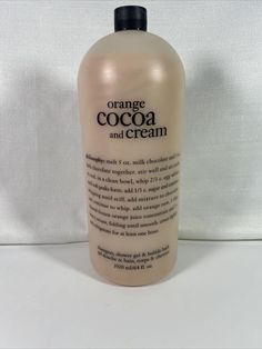 PHILOSOPHY ORANGE COCOA CREAM SHAMPOO, SHOWER GEL, BUBBLE BATH 64 OZ, Made in the USA- please see photos. Bath Gel, Hygiene Products, Bubble Bath, Melting Chocolate, Shower Gel, Body Wash, Philosophy, Cocoa, Bath And Body