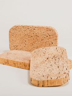 two slices of bread sitting on top of each other