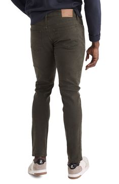 These slim jeans are roomier in the seat and thigh with a slightly tapered leg for a muscle-friendly fit. Premium Authentic Flex denim combines a rigid look with all the comfort of stretch. 98% cotton, 2% elastane Machine wash, tumble dry Imported Slim Fit Washed Cotton Bottoms, Washed Slim Fit Cotton Bottoms, Washed Cotton Slim Fit Bottoms, Slim Jeans, Deep Green, Madewell, Black Jeans, Nordstrom, Dye