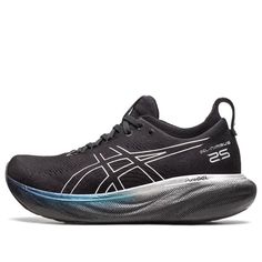 (WMNS)Asics Gel-Nimbus 25 Platinum 'Black Pure Platinum' 1012B435-001 (SNKR/Low Top/Women's/Non-Slip/Wear-resistant) Asics Black Sneakers For Marathon, Asics Black Running Shoes For Marathon, Asics Running Shoes For Marathon With Arch Support, Black Sneakers With Gel Cushioning For Marathon, Black Sneakers With Arch Support For Marathon, Asics Running Shoes With Air Max Cushioning For Training, Black Running Shoes With Gel Cushioning For Streetwear, Black Running Shoes With Gel Cushing For Training, Black Running Shoes With Gel Cushioning For Training