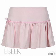 Chic Sweet and Spicy Butterfly Bow Pleated Skirt with Low Waist Design in Mini Length Skirt Png, Light Pink Skirt, Plaid Pleated Mini Skirt, Butterfly Bow, Pink Skirt, Vintage Plaid, Black Mini Skirt, Pleated Mini Skirt, Sweet And Spicy