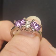 Brand New Stunning Carved Heart Shaped Double Amethyst Silver Ring. Size 10 925 Stamped New To Poshmark? Use Referral Code Kimberlyn222 To Receive $10. Fine Jewelry Hallmarked Heart Ring, Promise Heart Ring With Gemstone, Amethyst Jewelry For Valentine's Day, Valentine's Day Purple Amethyst Sterling Silver Ring, Silver Heart-shaped Amethyst Ring, Silver Heart Cut Amethyst Ring Fine Jewelry, Silver Amethyst Ring With Heart-cut Center Stone, Heart-shaped Silver Amethyst Ring, Heart-shaped Amethyst Ring With Center Stone As A Gift