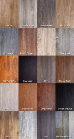 the different types of wood flooring that are available in various colors and sizes, including brown