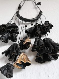 Leather Necklace for Women, Luxury Necklac, Extravagant Necklace Extra Long Avantgarde Handmade Necklace Extravagant Necklace, Long Leather Necklace, Luxury Jewellery, Product Ideas, Artist Doll, Recycled Leather, Handmade Necklace, Leather Necklace, Leather Jewelry