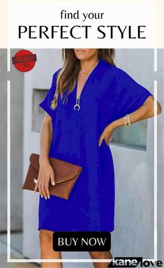 Elegant Fashion V Neck Short Sleeve Summer Dress for Lady Short Sleeve Summer Dresses, Color Pick, Elevate Your Style, Elegant Fashion, Summer Dress, Your Style, Your Perfect, Knee Length, Summer Fashion