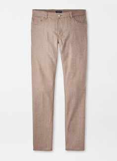 Excursionist Flex Alpine Five-Pocket Pant | Men's Pants | Peter Millar Fall Slim Fit Dress Pants With Pockets, Fitted Bottoms For Casual Fall Gatherings, Fitted Bottoms For Fall Casual Wear, Beige Wool Bottoms With Welt Pockets, Fall Flat Front Pants With Pockets, Fall Flat Front Dress Pants With Pockets, Fall Dress Pants With Pockets And Flat Front, Beige Pants With Hip Pockets For Fall, Fall Beige Pants With Hip Pockets