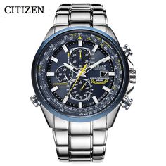 SPECIFICATIONS Water Resistance Depth: 5Bar Style: Business Movement: Automatic Self-Wind Model Number: CITIZEN DT Dial Window Material Type: glass Dial Diameter: 44mm Clasp Type: Bracelet Clasp Case Thickness: 9mm Case Shape: Round Case Material: Tungsten Steel Brand Name: Citizen Band Length: 20cm Men Watches Luxury, Mens Casual Watches, Men's Watches Luxury, Round Watch, Kinetic Energy, Watches Luxury, Citizen Watch, Blue Angels, Casual Watches