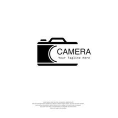 the camera logo is black and white