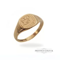 ** Visit Our Store → https://www.etsy.com/shop/prestigegolduk ** Any boxes are for display purposes only  A Classic Fine Gold Signet Ring in 9ct  Dated 1984 Manufactured By L.W & Co Of Birmingham England This ring bears clear hallmarks and is in good condition having only a few surface marks as expected with its vintage. The item has been professionally cleaned and sympathetically re-polished ready for a new owner to enjoy.   * Inscribed L P * UK Size     O * US Size     7 1/4 * Euro Size  55 * Ring Bear, Birmingham England, Gold Signet Ring, Stacked Jewelry, Pinky Ring, Signet Ring, Cute Jewelry, Birmingham, Vintage Gold