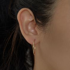 The Endless Gold Filled Small Essential Hoops Size: 18mm Metal: 18KT Gold Filled The Endless, Gold Filled, Drop Earrings, Gold