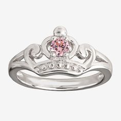 Ring Style: Cocktail RingsFeatures: Quick ShipCharacter: Disney PrincessSetting: ProngStone Cut: RoundMetal Color: WhiteBand Width: Care: Wipe CleanStone Type: 1 Cubic ZirconiaMetal: Sterling SilverRing Size: 3Country of Origin: Imported Disney Silver Jewelry For Birthday, Princess Style Jewelry With Crown Design, Pink Princess Jewelry For Wedding, Pink Disney Jewelry For Gifts, Pink Disney Jewelry For Gift, Disney Style Pink Jewelry Gift, Cute Silver Rings For Birthday, Class Rings, Pink Doll