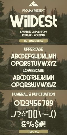 the wildest font and numbers are displayed in three different styles, including one for each letter