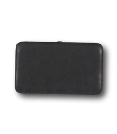 This black vegan clutch wallet is such a useful item for storing your cellphone, cards, and currency. Perfect for carrying it around as a stylish clutch. Brand: The Mirror Table Color: Black Style: Cellphone wallet, wristlet, clutch Type: Adult women's Size: 7 1/4" x 4 3/8" x 1" Care: Clean with damp cloth Details: We can't live without our cellphone. The quote on the clutch says it best. "You are to me what water is to fish. I can't live without you." Chic Black Clutch With Rectangular Case, Chic Black Rectangular Clutch, Everyday Rectangular Clutch With Rfid Blocking, Rectangular Clutch With Rfid Blocking For Everyday Use, Chic Rectangular Clutch With Cell Phone Pocket, Chic Rectangular Clutch With Card Slots, Black Rectangular Clutch For Everyday Use, Rfid Blocking Rectangular Clutch For Everyday Use, Black Rectangular Everyday Clutch