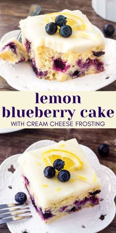 lemon blueberry cake with cream cheese frosting