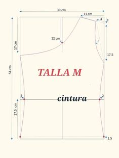 a diagram showing the size and width of a t - shirt, with text that reads'talam cintra '