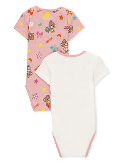 - Pink Moschino Baby cotton two onesies set for boy - Crew neck - Short sleeves - Contrasting color Teddy Bear print - Snap buttons at hemComposition: 100% Cotton Multicolor Cotton Playtime Bodysuit, Multicolor Cotton Bodysuit For Playtime, Pink Cotton Printed Onesie, Pink Printed Cotton Onesie, Cute Multicolor Cotton Bodysuit, Playful Multicolor Cotton Bodysuit, White Cotton Bodysuit For Bedtime, Cotton Short Sleeve Onesie For Bedtime, Fitted Multicolor Cotton Bodysuit