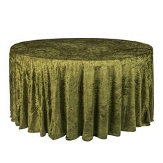 Velvet 120 Round Tablecloth - Olive Green Velvet Tablecloth, 120 Round Tablecloth, Olive Green Weddings, Olive Green Velvet, Folding Chair Covers, Green Tablecloth, Reception Tables, Flower Panels, Green Shop