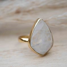 Moonstone Gold Plated Ring *  Statement Ring * Gemstone Ring * Rainbow Moonstone * Gold Ring  * Large Ring Statement * BJR256 Gold Moonstone Ring Fine Jewelry With Birthstone, Gold Moonstone Gemstone Ring For Anniversary, Elegant Gold Moonstone Ring With Natural Stones, Yellow Gold Brass Moonstone Ring For Gift, Gold Faceted Moonstone Ring, Faceted Gold Moonstone Ring, Gold Moonstone Ring With Bezel Setting For Gift, Gold Moonstone Crystal Ring For Anniversary, Gold Minimalist Crystal Ring With Moonstone