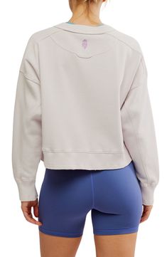 A boxy fit lends relaxed energy to this slightly cropped cotton-blend sweatshirt. 21 1/2" length (size Medium) Crewneck Long sleeves 80% cotton, 20% polyester Machine wash, tumble dry By Free People; imported Fp Movement, Free People, Cotton Blend, Nordstrom, Size Medium, Crew Neck, Energy, Sweatshirts, Long Sleeve