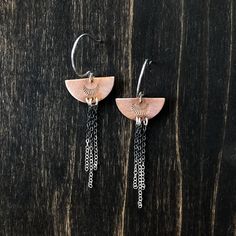 Southwest Style Copper Earrings - Jester Swink Copper Earrings Handmade, Metal Art Jewelry, Metal Jewelry Making, Copper Jewellery, Mixed Metal Jewelry, Handmade Fashion Jewelry, Southwest Style, Upcycled Jewelry, Blue Jewelry