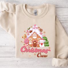 Christmas Crew Shirt, Gingerbread Houses Cookie Shirt, Gingerbread Christmas Shirt, Cookie Christmas Tee,Christmas Lover Tee, Christmas Gift ❓ O R D E R I N G ☑️ Please, check and review all photos. ☑️ Choose your size and color. ☑️ Click add to cart, you may go back and add more products. ☑️ When you checkout you can add a note to the seller for any requests. 📦 S H I P P I N G & P R O D U C T I O N ➡️ Production time is 1-3 business days, most orders go out the next day. ➡️ Economy USPS First Gingerbread House Cookies, Cookie Shirt, Cookie Christmas, Christmas Lovers, Gingerbread Christmas, Gingerbread Houses, Crew Shirt, Christmas Tees, Crew Neck Shirt