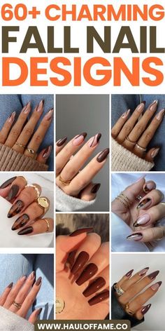 Green Fall Nails Square, Brown Nails Ideas Almond, Short Square Fall Nails Acrylic, Simple Square Nail Designs, Fall Nails Coffin Shape, Manicure Fall, Fall Almond Nails, Cozy Colors