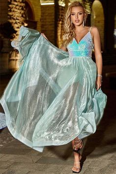 Dazzle in our Mint Green V-Neck Sheer Maxi Dress! The sequined top and two-layer sheer skirt will have you shining all night. With its flattering V-neck and delicate spaghetti straps, this dress is perfect for birthdays, nights out, and any special occasions. Make a statement and turn heads in this elegant and glamorous dress!#wedding#bridesmaiddresses#weddingguestdresses#maidofbridedresses Summer Homecoming Sequin V-neck Dress, Summer Homecoming V-neck Sequin Dress, Spring Prom Sequin Maxi Dress, Spring V-neck Sequin Prom Dress, Spring V-neck Sequin Dress With Contrast Sequin, V-neck Contrast Sequin Spring Dress, Spring Homecoming Sequin Dress With V-neck, Summer V-neck Dress With Contrast Sequin, Shimmering V-neck Sequin Dress For Prom