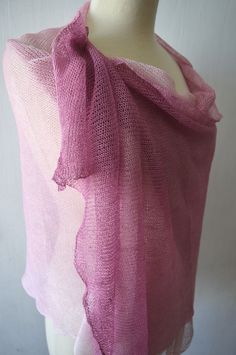 This Ombre Peony Pink Shades Linen scarf is a great summer accessory, wearable every day, on special events or even on the beach. One end of the shawl is much darker, thus making a wonderful ombre effect It is made of 100% natural linen, comfortable, breathing and pleasant to skin. The approximate measurements - 200*60 cm or 79*23.5 inches ATTENTION, please This shawl is hand dyed at my home, pre-washed and rinsed many times to remove the excess dye, but still it may bleed during the first few w Casual Summer Shawl One Size, Casual One Size Shawl For Summer, Casual Beach Shawl For Summer, Casual Summer Shawl For Beach, Casual Summer Shawl, Casual Summer Beach Shawl, Bohemian Hand Dyed Scarves For Summer, Bohemian Hand-dyed Scarves For Summer, Casual Summer Beach Scarves