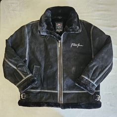 Questions? Leave A Comment Below! Overall Great Condition For The Age Of The Coat. Some Of The Leather Around The Zippers, Etc Is Rubbing A Bit. The Left Pocket Could Use A Repair And The Whole Coat Could Benefit From A Good Clean. Otherwise Good Condition With Plenty Of Wear Left! Missing Hood Y2k Black Outerwear For Streetwear, Black Y2k Style Streetwear Outerwear, Y2k Black Outerwear For Fall, Black Y2k Outerwear For Fall, 90s Style Leather Jacket For Winter Streetwear, Phat Farm, Black Y2k, 90s 2000s, Leather Coat