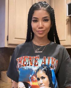 Blasian Braids, Jhene Aiko Braids Hairstyles, Box Braids Jhene Aiko, Box Braids 90s Style, Jhené Aiko Braids, Rihanna Box Braids Hairstyles, Braid Out Natural Hair, Zucchini Quiche, Small Box Braids