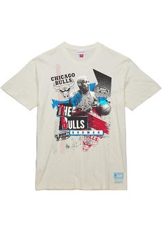 Show support for your favorite player in this Dennis Rodman Chicago Bulls Short Sleeve Fashion Player Tee! This White Fashion Player T Shirt features a screen print player graphic on chest, so everyone will know you cheer for Chicago, Dennis Rodman! This is the perfect Fashion Player T Shirt for wearing from every day to game day. Go Bulls! Crew Neck, Mitchell & Ness branding at left hem, Player graphic on center chest, Unisex, Comfortable material, Imported Graphic Print Crew Neck T-shirt For Fans, Cotton T-shirt With Front Print For Fans, Front Print Cotton T-shirt For Fan Gear, Sporty Screen Print Tops For Fan Events, White Cotton T-shirt For Fan Events, Sporty Cotton Tops For Fan Events, Graphic Tee With Screen Print For Fan Events, Graphic Tee For Fan Events With Screen Print, Graphic Tee Tops For Fan Events With Screen Print