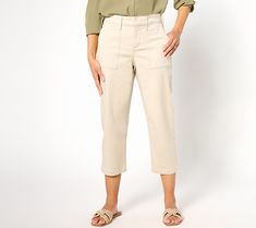 Oversized front pockets with angled openings lend these cropped pants a dose of utility-inspired cool. The relaxed, straight leg design provides a chic weekend look. From NYDJ. Everyday Cropped Pants With Pockets, Chic Cropped Leg Pants With Patch Pockets, Cropped Leg Cargo Pants With Patch Pockets For Work, Chic Cropped Leg Pants For Everyday, Chic Everyday Cropped Leg Pants, Relaxed Fit Cropped Cargo Pants With Welt Pockets, Spring Workwear Cargo Pants With Patch Pockets, Chic Cropped Leg Bottoms With Patch Pockets, Chic Bottoms With Patch Pockets And Cropped Leg