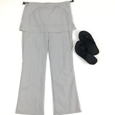 Deadstock 90s Express Physical Fashion Parachute Nylon Pants W/ Apron Mini Skirt Overlay!! Deadstock New W/ Tags, Inner Label Marked To Prevent Store Returns Junior 5 / Women 6, Size Seems True To Size Based On How They Fit Me Mid - High Rise Mini Carpenter/Cargo Skirt Overlay W/ Functional Pockets Wide Leg Pants Side Zipper Adjustable Black Bungee Cord Waist Lightweight Smoke Free, Cat Friendly Home. Silver Stretch Bottoms For Summer, Silver Stretch Bottoms For Spring, Silver Wide Leg Bottoms For Summer, Casual Silver Wide Leg Bottoms, Fitted Silver Bottoms With Pockets, Harem Sweatpants, Skirt Apron, 90s Rave, Dark Grey Leggings