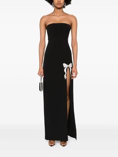 NISSA crystal-embellished Maxi Dress - Farfetch Embellished Maxi Dress, Wedding Guest Looks, Versace Outfit, Maxi Dress Black, Wardrobe Edit, City Dress, Exclusive Fashion, Modern Bride, Black Maxi Dress