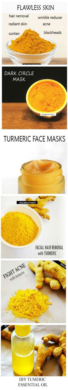 Turmeric For Facial Hair Remedies – Mix some turmeric with milk to make a thick paste. Then apply it on your face. After it dries off, rub it off using gentle c Turmeric Uses, Beauty Remedies, Skin Remedies, Hair Remedies, Beauty Recipe