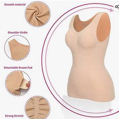 Womenocean Cami Body Shaper Women Waist Trimmer Shapewear With Tummy Control Size Xxxl Color: Beige Revolutionary Shapewear: You Get A Push Up Bra, Cami Tank Top And Shapewear All Rolled Into One. Made With Compression Technology That Will Flatter Your Curves Without Smothering You. 5 Zone Control: Target Back, Sides, Stomach And Muffin Top With Versatile, Figure Flattering Camisole. Wide Elastic Band Hugs Your Hips And Helps Control Love Handles So You Can Show Off Your Curves! Compression With Inch Loss, Low Cut Top, Body Shapewear, Slim Fast, Waist Trimmer, Compression Garment, Comfortable Bras, Loose Skin, Love Handles