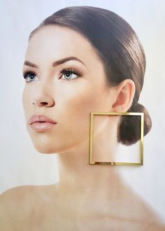 Large Handcrafted Hoop Earrings Post  laser Cut Resin Mirror Finish Light Weight 4.25 Inches Luxury Square Hoop Earrings Gift, Resin Mirror, Square Hoop Earrings, Cherry Hill, Hoop Earrings Gold, Large Mirror, Large Hoop Earrings, Jewelry Earrings Hoops, Earrings Gold