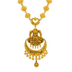 Be bold and elegant with this most exquisite 22K yellow gold antique Temple necklace and earrings set from Virani Jewelers! Features: • Temple set with Laxmi pendants • Antique gold finish • Gold Hollow mesh beads • Jhumki drop earrings Virani Jewelers is always committed to providing only the best in 22K gold jewelry and precious gemstones. This statement 22K yellow gold necklace & earrings set has an antique finish and is beautifully decorated with a strand of yellow gold Hollow mesh beads of Gold Antique Necklace, Temple Necklace, 22k Gold Jewelry, Jhumki Earrings, Necklace And Earrings Set, Yellow Gold Setting, Antique Necklace, Necklace And Earrings, Antique Finish