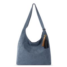 The Sak Huntley Hobo  - |Suede - Maritime Suede| Chic Suede Bag For On-the-go, Chic Textured Leather Hobo Bag For On-the-go, Chic Suede Bucket Bag For Everyday, Chic Suede Hobo Bag, Elegant Suede Hobo Bag For Everyday Use, Elegant Suede Satchel Hobo Bag, Versatile Suede Tote Hobo Bag, Versatile Suede Hobo Tote Bag, Suede Bucket Bag For Everyday Use