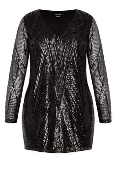 Micah Sequin Dress - black Plus Size Short Dresses, Plus Size Party, Lover Dress, Fashion Promotion, Knitwear Style, City Chic Dresses, Plus Size Cocktail Dresses, Plus Size Party Dresses, Evening Gown Dresses