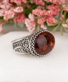 Natural Authentic Amber 925 Sterling Silver Handmade Artisan Crafted Filigree Oval East West Statement Ring Material: 925 Solid Sterling Silver Natural Amber Dimensions: 18 mm x 13 mm oval Ring Face Length: 0.60 inches Width: 0.80 inches Comes with a gift pouch and box Free Domestic Shipping Excellent quality, have sold in the USA, Canada, Italy, Germany and the UK, and received hundreds five star reviews. It is a gift that will create memories for years to come. Our fine silver jewelry is Made Spiritual Oval Ring With Intricate Design, Spiritual Oval Rings With Intricate Design, Elegant Dome Ring Stamped 925 As Gift, Elegant Stamped 925 Dome Ring As Gift, Elegant 925 Stamped Dome Ring As Gift, Spiritual Filigree Ring Gift, Vintage Gemstone Dome Ring As Gift, Vintage Gemstone Dome Ring For Gift, Silver Dome Ring With Cabochon For Gift