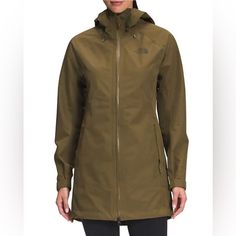 The North Face Women’s Dryzzle Futurelight Waterproof Jacket Military Olive Sz L, Xl,Xxl New With Tags Slim Fit Retail Price: $260.00 The North Face Women's Dryzzle Futurelight Parka Is A Rain Jacket For Investigating Outdoor Places. Don't Head Back To The Car When The Rain Begins, Throw On The Breathable-Waterproof Protection Of 3l Futurelight Instead To Reach The Vast Overlook You Were Shooting Towards. It Could Potentially Stop By The Time You Arrive Or Look Just As Beautiful Through Damp Skies. The Jacket Keeps You Dry, Features Low-Profile Pockets, Plus Is 100% Windproof With Superior Air Permeability For Gusty Days Parka Length For Extended Coverage Breathable-Waterproof, Seam Fall Hiking Raincoat, The North Face Long-sleeve Raincoat For Outdoor, The North Face Raincoat For Rainy Weather, The North Face Long-sleeve Raincoat, The North Face Long Sleeve Raincoat, The North Face Parka For Outdoor Fall Use, The North Face Waterproof Outerwear For Fall, Waterproof Raincoat By The North Face, The North Face Weatherproof Raincoat