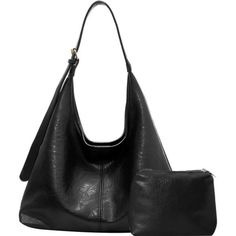 This Hobo Bag For Women Is Made By Ultra Soft And Perfectly Smooth Vegan Leather, Instead Of Animal Skin, No Animals Will Be Harmed, Represents The Easy, Laid-Back, Free And Slow-Paced Life, And It Is A Symbol Of Our Pursuit Of A Better Life. Easy Clean, Fashionable And Durable. With A Thick Bottom Keeps A Good Condition For This Hobo Bag. This Tote Bag Is Suitable For Daily Leisure Bags, Shopper Bags, Swimming Bags, Beach Bags, Fitness Bags, Yoga Bags, Picnic Baskets, Vegetable Baskets, Sports Black Faux Leather Hobo Shoulder Bag, Black Canvas Hobo Bag For Daily Use, Black Faux Leather Hobo Bag Tote, Black Faux Leather Bucket Bag For Everyday Use, Black Faux Leather Crossbody Hobo Bag, Black Hobo Bucket Bag For Daily Use, Everyday Black Hobo Bucket Bag, Black Hobo Bag With Removable Pouch, Black Large Capacity Hobo Bag