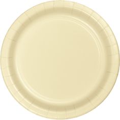 a white paper plate on a white background