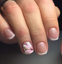 Simple Nail Design, French Manicure Acrylic Nails, French Tip Gel Nails, Gel Nail Art Designs, French Tip Acrylic Nails, French Nail Designs, Nail Design Ideas, Nail Art Videos, Shellac Nails