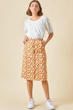 church dress Cotton Midi Skirt With Floral Print, Cotton Floral Print Skirt, Floral Print Cotton Skirt, Floral Print Cotton Midi Skirt, Fall Cotton Skirt With Buttons, Cotton Knee-length Bottoms With Buttons, Knee-length Cotton Skirt With Floral Print, Cotton Floral Print Knee-length Skirt, Cotton Pencil Skirt With Button Closure