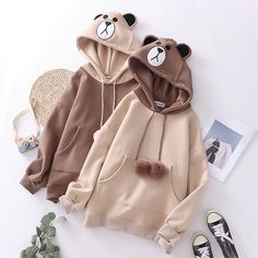 Lovely Bear Hoodie PN5467 ●Size: M:Length 61 cm,bust 106 cm,shoulder 47 cm,sleeve 46 cm. L:Length 62 cm,bust 110 cm,shoulder 49 cm,sleeve 47 cm. ●Material:cotton ●About Shipping: We attach great importance to the orders of each customer and parcel delivery. 1.Processing time: 2-3 business days. 2.Shipping time: 10-15 business days to US, please allow 3-4 weeks shipping to other country.(Shipping times can be affected by variable customs clearance times or public holidays.) Long Sleeve Cotton Hoodie, Winter Long Sleeve Tops With Adjustable Hood, Beige Cotton Hooded Jacket, Brown Hoodie Sweatshirt With Adjustable Hood, Winter Long Sleeve Sweater With Drawstring Hood, Beige Cotton Long Sleeve Hooded Jacket, Beige Cotton Hooded Jacket With Long Sleeves, Beige Long Sleeve Cotton Hooded Jacket, Casual Brown Hoodie With Adjustable Hood